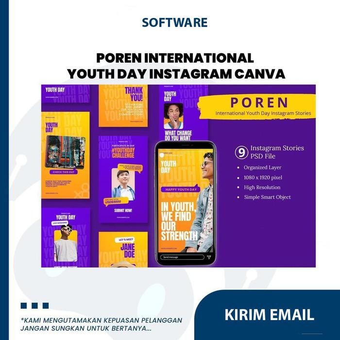 Gambar POREN INTERNATIONAL YOUTH DAY INSTAGRAM CANVA | Adobe | ILLUSTRATOR | CANVA | Download Software Full Version Aplikasi Untuk Komputer PC Laptop WINDOWS 10 / 11 dari OBlitz Apps undefined Tokopedia
