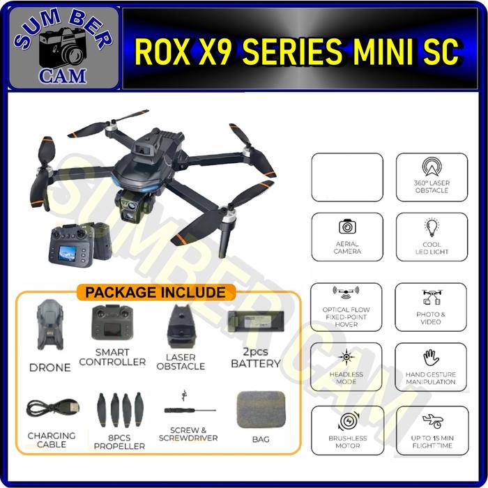 Gambar ROX X9 Mini Drone HD Dual Camera WiFi FPV Combo Version - ROX X9 MINI SC dari Sumber Cam undefined Tokopedia
