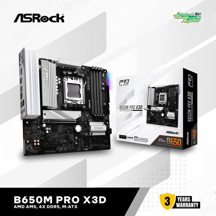 AM5 Micro-ATX Motherboard ASRock B650M Pro X3D WiFi - AMD Ryzen