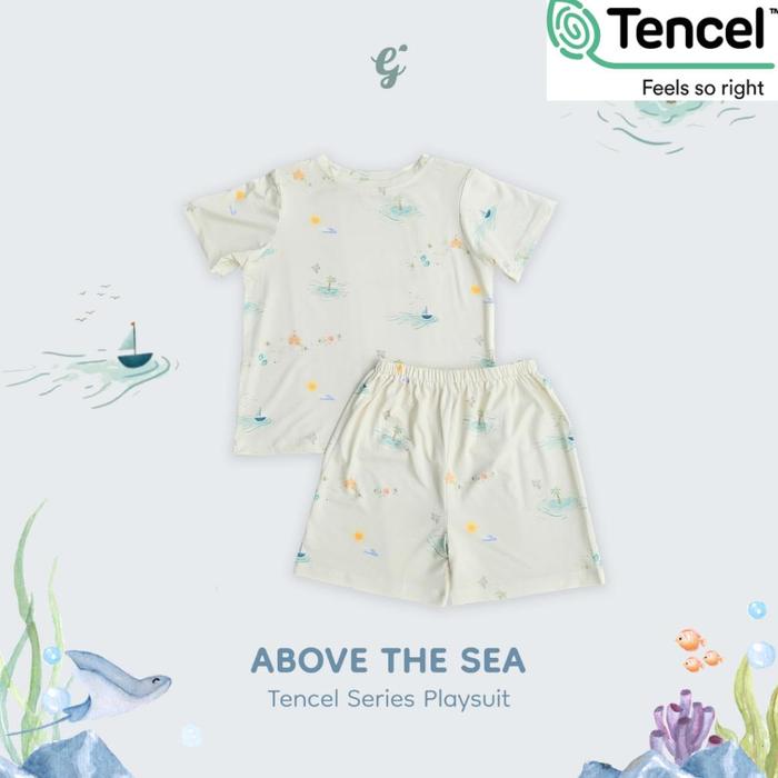 Gambar Little Gee Setelan Baju Oblong Pendek TENCEL Bayi 1 - 5 Tahun Seri Sea | Playset Anak Terbaru Unisex - Above the Sea, 1-2Y dari CV DikaOlshoop undefined Tokopedia