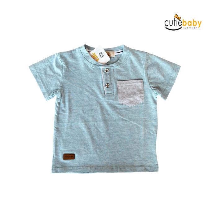 Jual LIGHT BLUE POCKET TSHIRT KAOS ANAK BIRU MUDA PREMIUM SNI