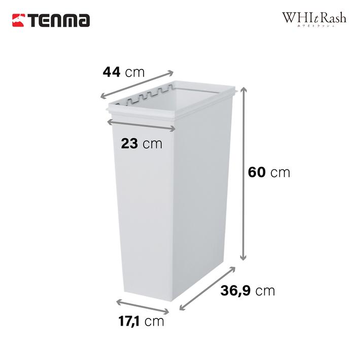 Gambar TENMA Tempat Sampah Slim Japan Quality Trash Bin 45 liter Whiterash Smart Pail - Main Unit dari Tenma Official Store undefined Tokopedia
