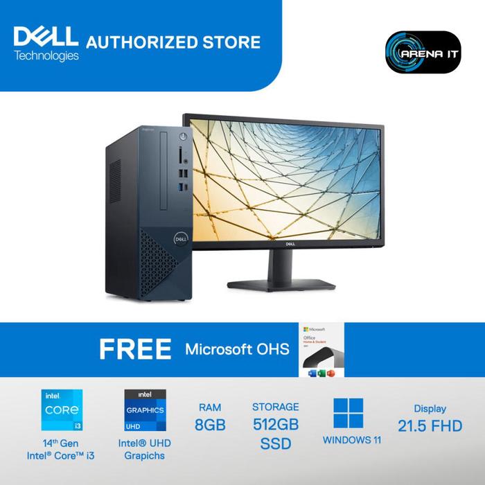 Gambar DELL Inspiron PC 3030S [Intel Core i3-14100 8GB RAM 512GB SSD Windows 11] dari Dell Authorized Store Arena IT undefined Tokopedia