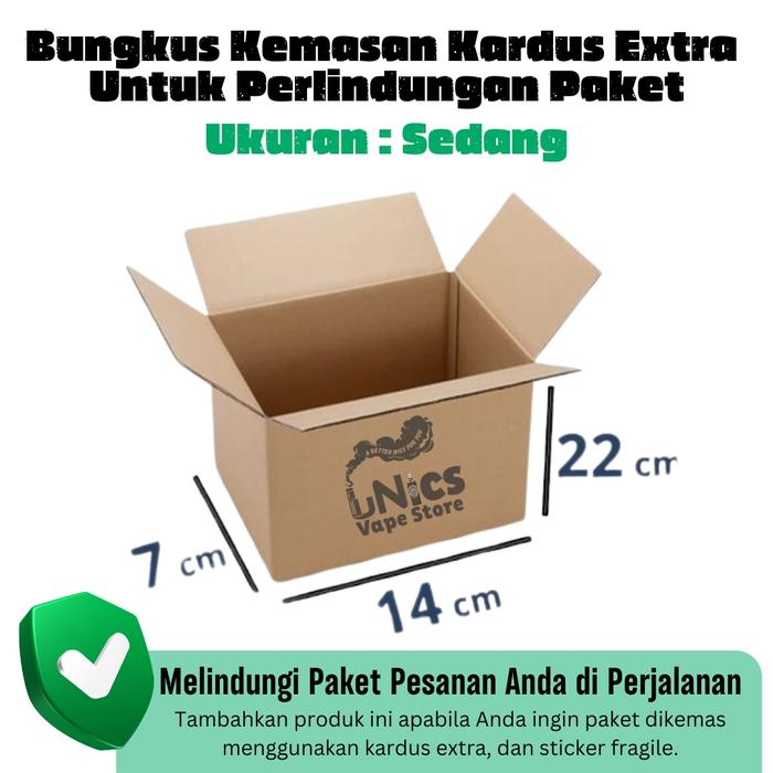 Gambar Bungkus Kemasan Kardus Extra Packing Tambahan Untuk Perlindungan Paket - Kardus Sedang dari uNics VapeStore undefined Tokopedia