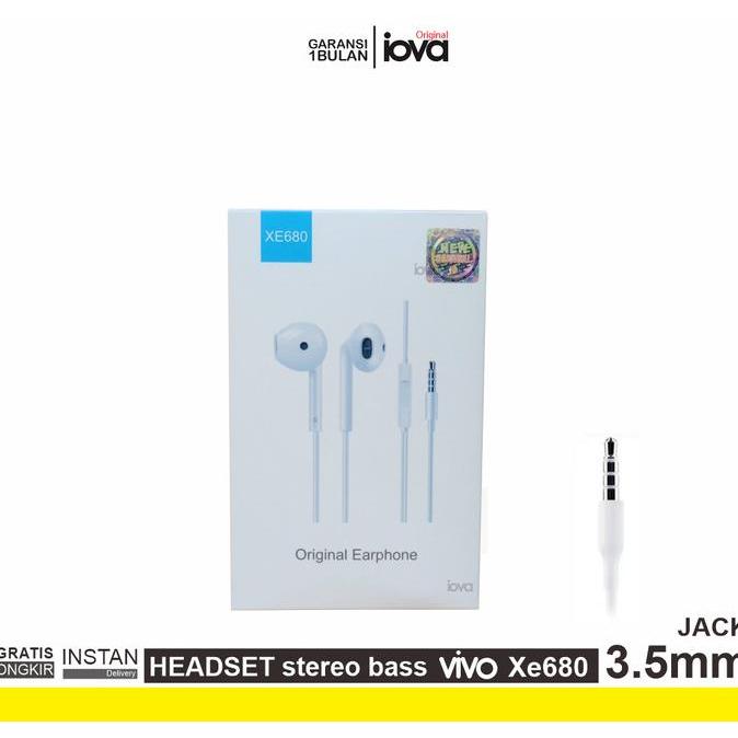 Jual Headset VIVO XE680 ORIGINAL earphone Handsfree SUPPORT SEMUA