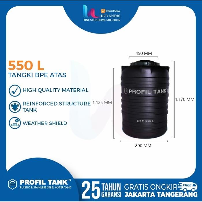 Gambar Toren Air Profil BPE 550 L Tandon Tanki Tangki Profiltank PREMIUM - Hitam dari Lucyandri Official undefined Tokopedia