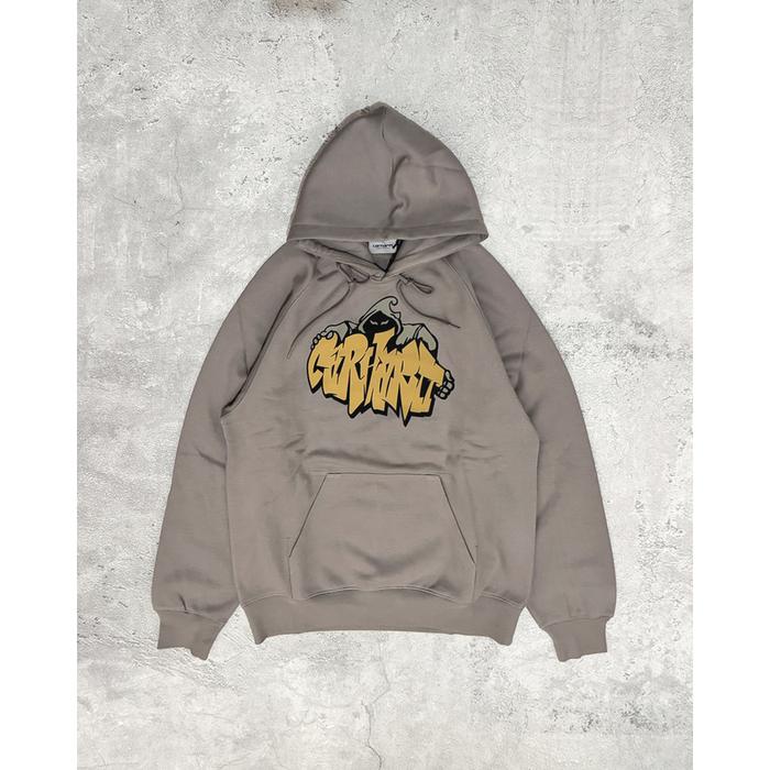 Jual Carhartt WIP Hooded Yute Sweatshirt Misty Grey - M