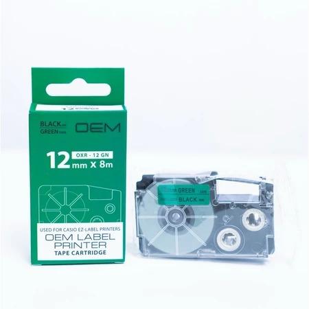 OEM LABEL TAPE 12mm untuk CASIO EZ LABEL Hijau