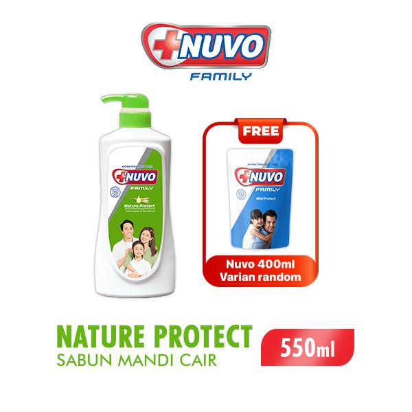 Gambar Nuvo Sabun Mandi 550 ml + Free Nuvo 400 ml Random Varian - Nature dari Wings Indonesia undefined Tokopedia