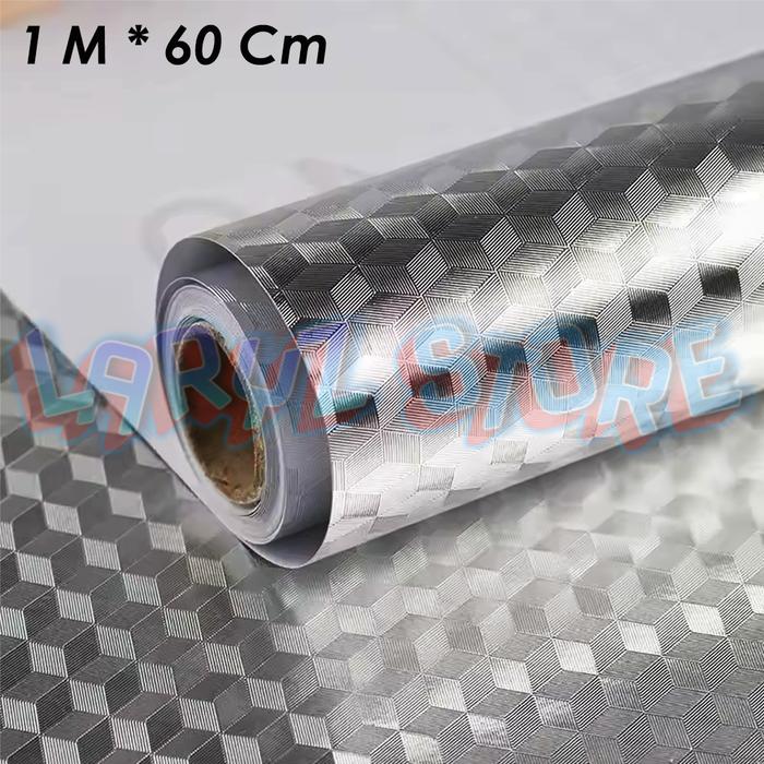 Gambar Stiker Waterproof Aluminium Foil Oil Proof Wallpaper Sticker Kitchen 1 2 Meter Dinding Dapur Anti Minyak Panas - 1M x 60cm S1 dari LARYZ OFFICIAL undefined Tokopedia