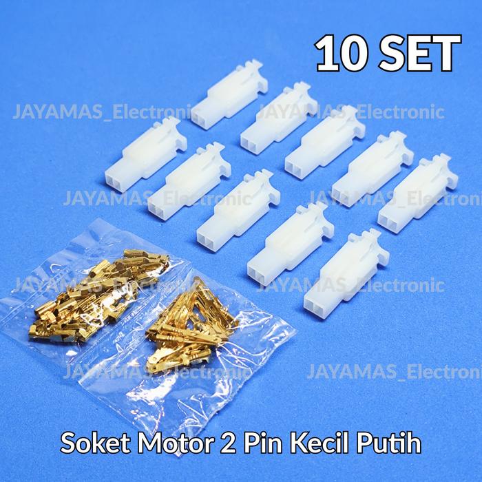 2 Pin Motor Jual Soket Motor 2 Pin Kecil / Konektor motor 2 Pin ( 1 pak isi 10 Set ...
