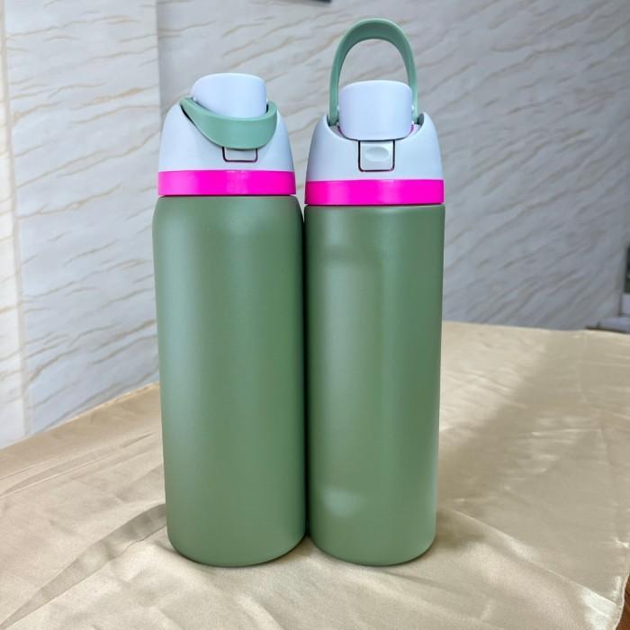 Gambar Freesip Insulated Tumbler Stainless 304 24Oz 32Oz Botol Minum Insulasi Owala Style - Hijau Army, 24oz/710ml dari toko.asesoris.1 undefined Tokopedia