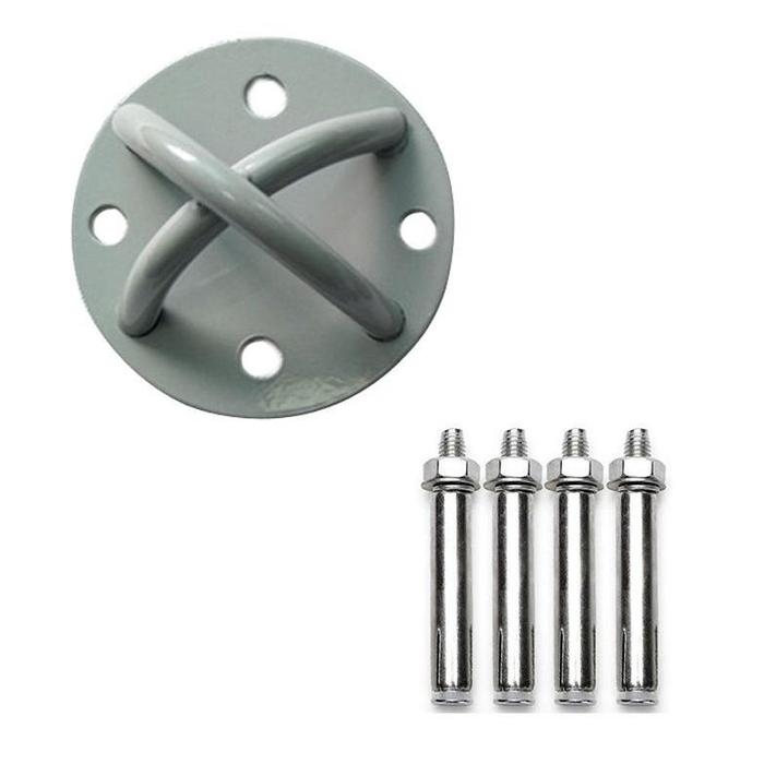 Gambar NEW TRX Suspension Ceiling Anchor Wall Mount Bracket For Suspension Straps / Yoga Swing / Gymnastics Rings / Battle Ropes / Resistance Band / Boxing - Abu-abu dari CV Adinata Karya Mulia undefined Tokopedia