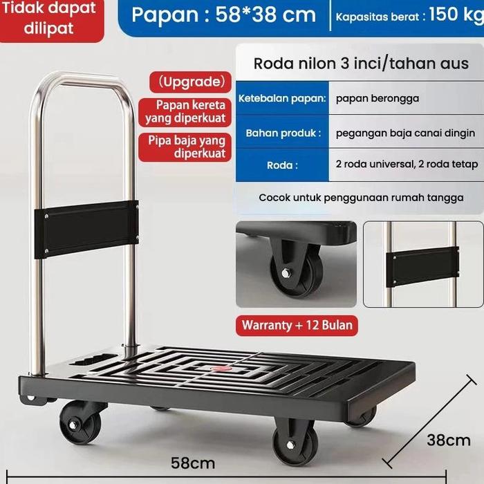 Gambar Troli Barang Lipat Hand Truck Model Besi 500 Kg/Troli Lipat /Trolley Hand /Truck Model Troli Barang/Handtruck Troli / Serbaguna Luggage Carrier Trolley Lipat /Troli Lipat Trolley Barang Ori!! - 150KG-58x38 dari Oke Gas Oke Gas undefined Tokopedia