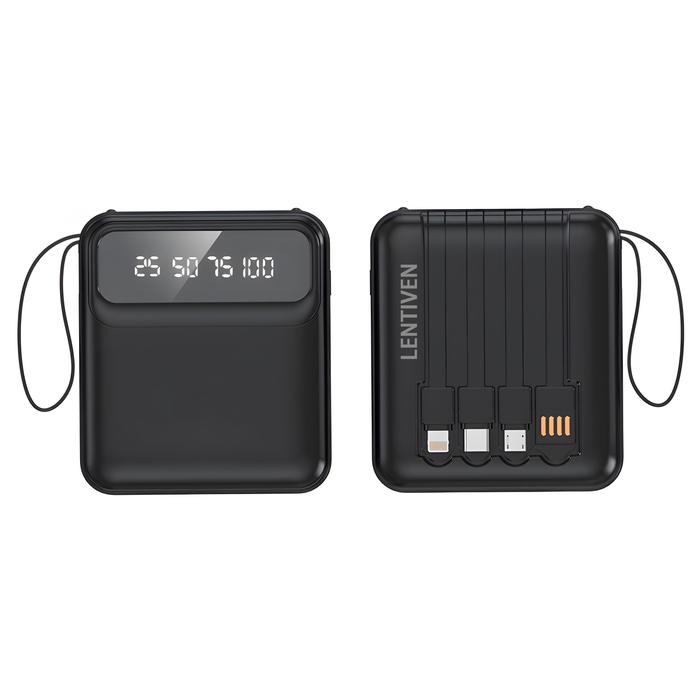 Gambar PUNING LENTIVEN Power Bank 20000mAh Mini Size 4 usb Lightweight fast charging LED Senter Display BH498 - Hitam dari PUNING undefined Tokopedia