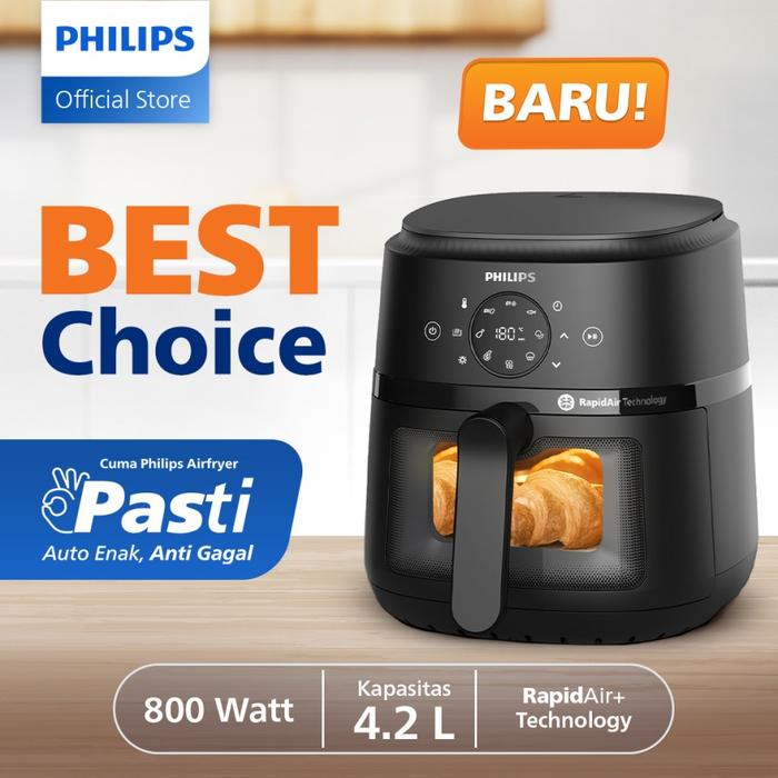 Gambar PHILIPS Air Fryer Digital NA220/00 2000 Series [4.2L] 800 Watt - Hitam dari ExtraBelanja undefined Tokopedia