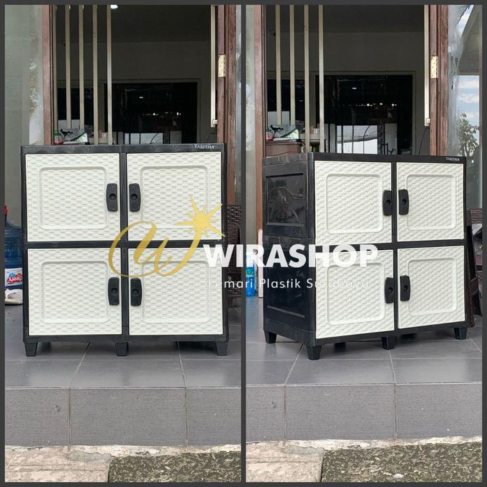 Gambar Lemari Pakaian Plastik Mini Motif Minimalis - Tabitha Click Loker Serbaguna T2 Susun 2 - Susun 4 kunci kaca - Click T2-2, no bubble dari wirashop888 undefined Tokopedia