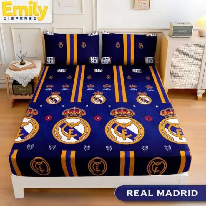 Gambar Monalisa - ORIGINAL Sprei Set 90/100/120/140/160/180/200 Small Single Queen King Extra Ekstra King Motif Bola Real Madrid FOOTBALL FOOT BALL SOCCER SEPAKBOLA MADRID Terlaris - 140X200X30 NEW dari Edwan New Store undefined Tokopedia