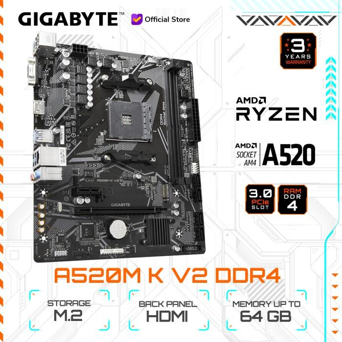 Promo GIGABYTE A520M K V2 DDR4 Motherboard [mATX AM4] di Gigabyte  Component Tokopedia