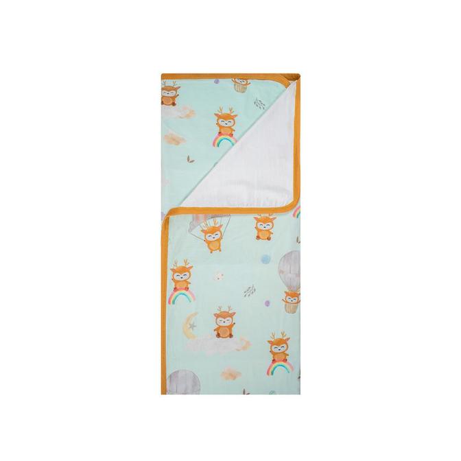 Gambar Hikarusa Selimut Anak Hikaru Double Layer Blanket Tencel 150X200 - Sky Deer Mint dari Dahlya Collection undefined Tokopedia