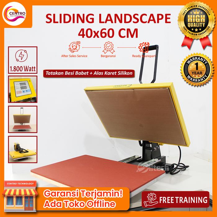 Gambar Mesin Press Sablon Kaos Baju Spring PER Technology & Gagang Double 40 x 60 CM | High Pressure Sablon DTF, Polyflex, Sublimasi, Transfer Paper, Plastisol ukuran 40x60 CM - SL KUNING 40x60 dari Centro Technology undefined Tokopedia