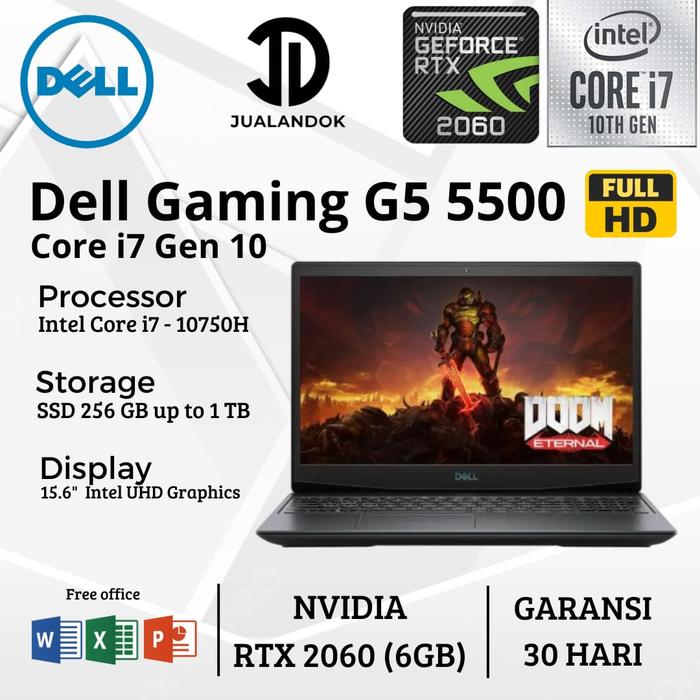 Rtx 2060 Dell G5 5500 Gaming Promo Laptop Gaming Dell G5 5500 Core
