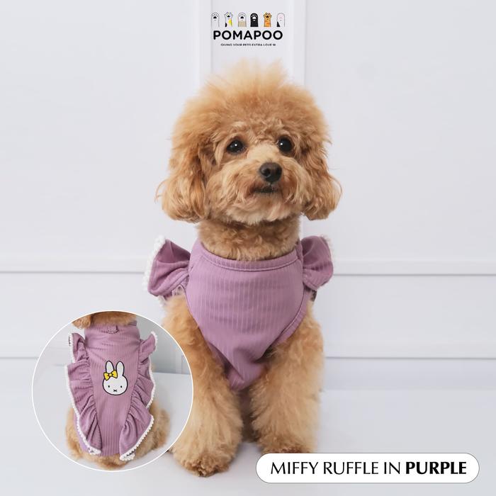 Gambar Pomapoo - Baju Kucing dan Baju Anjing Mify Collection - MIFFY RUFFLE PURPLE, L dari Pomapoo undefined Tokopedia