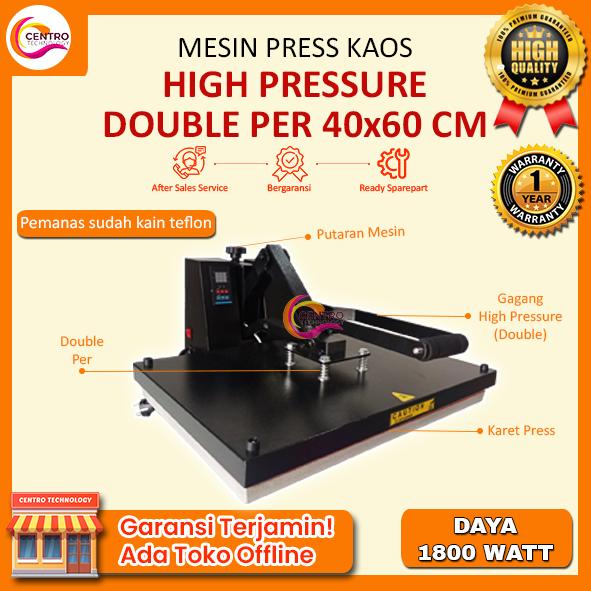 Gambar Mesin Press Kaos Baju High Pressure & Spring PER Technology 40 x 60 CM - DoublePer 40x60 dari Centro Technology undefined Tokopedia