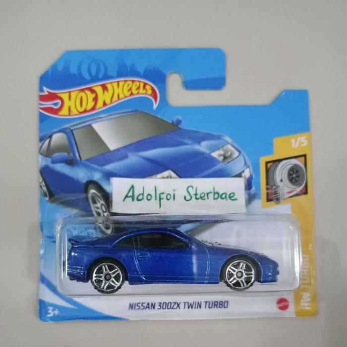 Gambar hotwheels hot wheels nissan 300zx 300 zx twin turbo factory sealed short card hw turbo hw rescue police jng edisi ronin run rr real riders ban karet super treasute hunt super ths th$ ban karet free protector 90s street scene 3/5 nitto - Biru Short Card dari Homeweels undefined Tokopedia