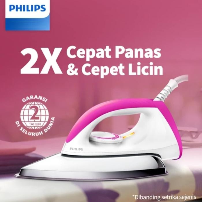 Gambar SETRIKA PHILIPS HD1173 / SETRIKA KERING KLASIK PHILIPS HD1173 / PHILIPS IRON HD1173 - PINK dari indoplazamedan undefined Tokopedia
