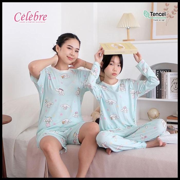 Gambar Piyama/Baju Tidur Anak & Dewasa 100% Tencel Micro Modal Morol Huruf Best Seller - Dewasa PDK/PJG, L dari WAY WA undefined Tokopedia