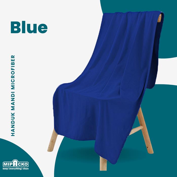 Gambar Mipacko Handuk Mandi Remaja Microfiber Polos 60x120 cm - Biru, H. 60x120 cm dari Mipacko Microfiber undefined Tokopedia