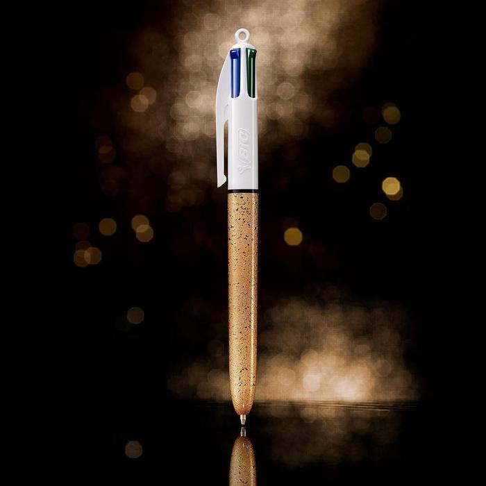 Gambar Bic Shine 1.0 mm 4 Color Ballpoint Pen - Textured Gold dari foodequipment undefined Tokopedia