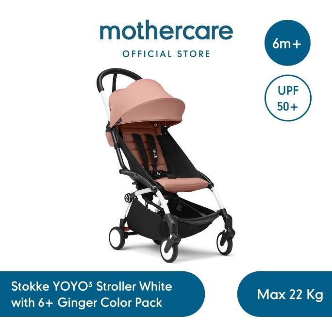 Gambar TERBATAS /- STOKKE YOYO³ STROLLER WITH 6 MONTHS+ COLOR PACK - KERETA DORONG BAYI - White/Ginger dari korden45 undefined Tokopedia