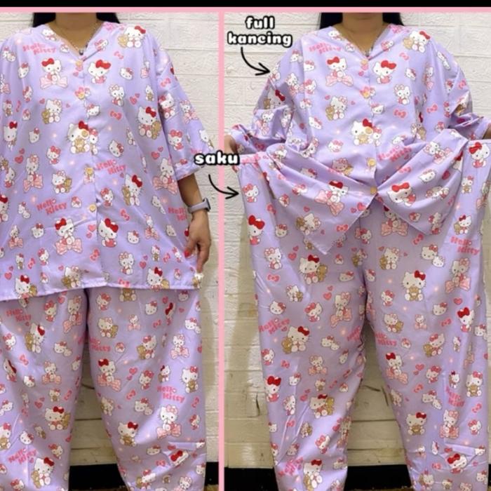 Gambar SUPER JUMBO LD 140 -SET PIYAMA - BAJU TIDUR WANITA CP KOALA LEAVES - MOTIF 5 dari SLEEPWEARS NEW SHOP undefined Tokopedia