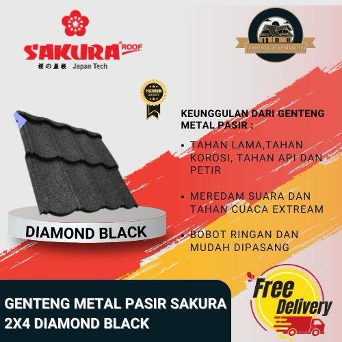 Gambar Genteng Metal Pasir Merah Maroon Merk Sakura Roof - Hitam dari Terminal Atap Mandiri undefined Tokopedia