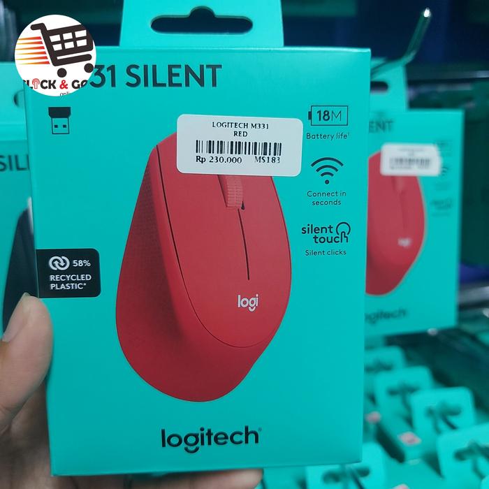 Gambar LOGITECH M331 SILENT PLUS MOUSE WIRELESS - Merah dari Click & Go Tokopedia undefined Tokopedia