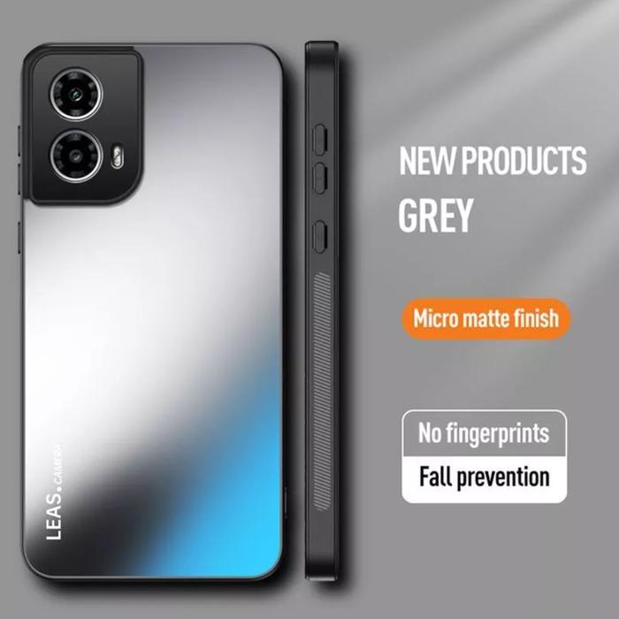 Gambar Motorola Moto G45 Premium Pro Steel AG Glass Metal Bumper Hard Soft Case Casing Kesing Cover - GREY dari Free Case undefined Tokopedia