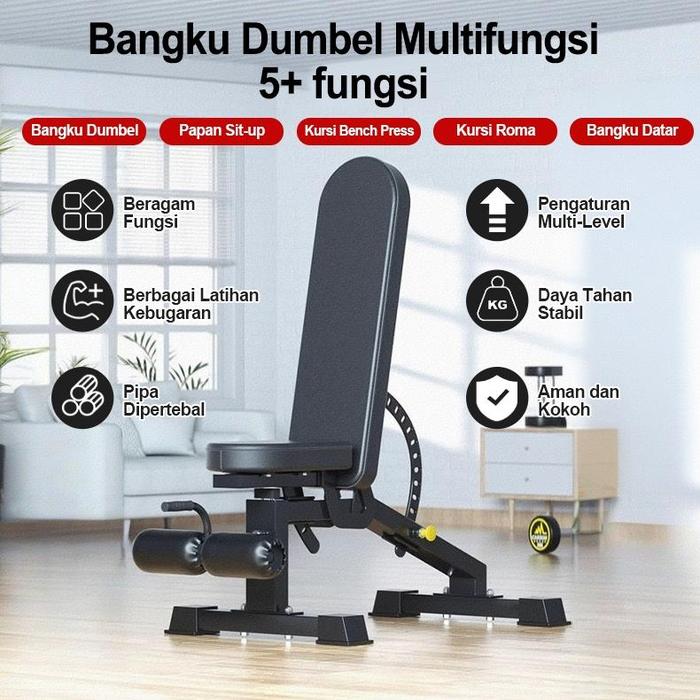 Jual EBUY bangku dumbbell multifungsi/kursi gym/bangku latihan sit