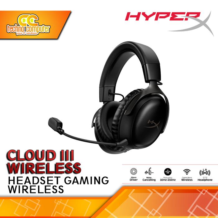 Gambar HEADSET HyperX Cloud III Wireless - Gaming Headset Wireless - Black dari Techno Computer Bali undefined Tokopedia