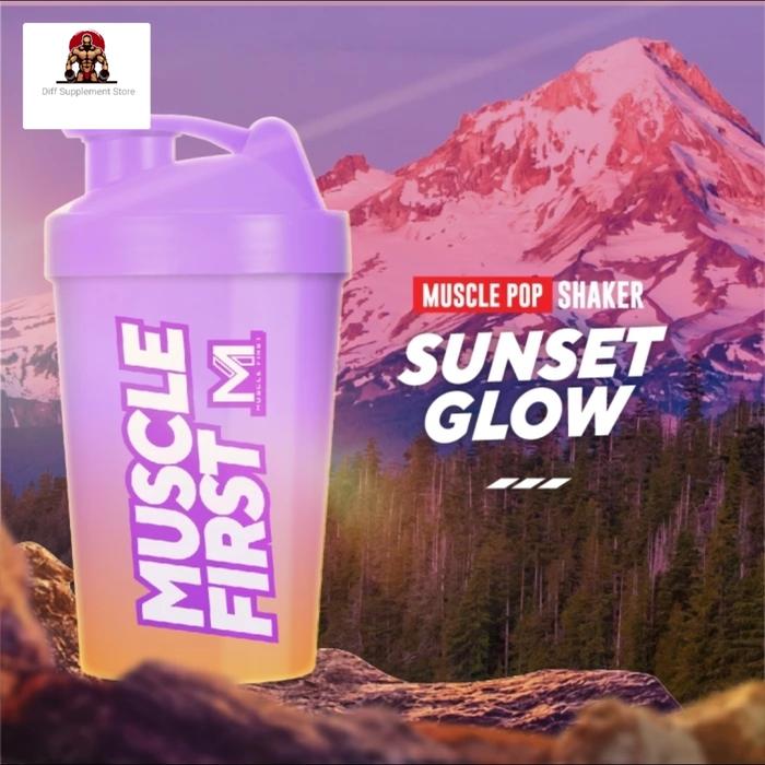 Gambar M1 MUSCLE FIRST POP SHAKER 400 ML - ANTI BOCOR BPA FREE AESTHETIC - SUNSET GLOW dari Diff Supplement Store undefined Tokopedia