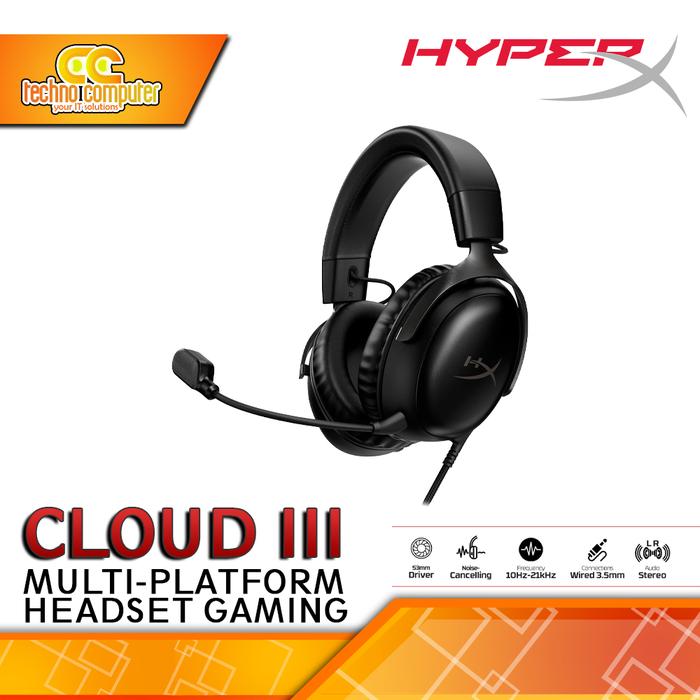 Gambar HEADSET HyperX Cloud III - Gaming Headset - Black dari Techno Computer Bali undefined Tokopedia