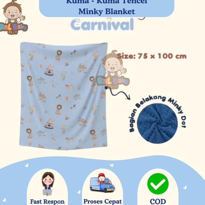 Gambar sedia -/- Kuma-kuma Tencel Minky Dream Blanket - Selimut Bayi - Carnival dari kopi571 undefined Tokopedia