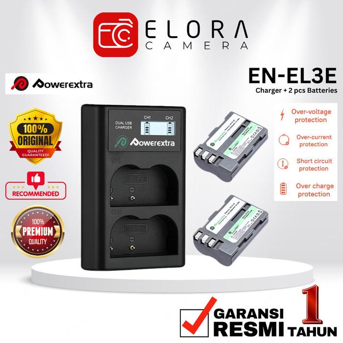 Batteria Nikon D90 D300 2 Batterie EN-EL3E Con Caricatore LCD Per Nikon - 2400mAh Per D50, D70, D300, Etc. Batteria 2400mah Nikon