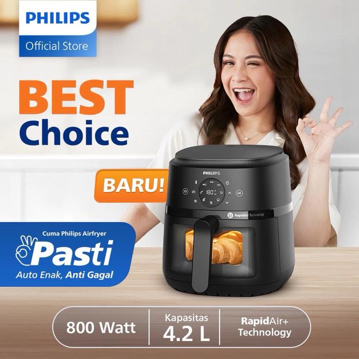 Gambar Philips Air Fryer NA211/00 NA210 NA120/00 NA221/00 NA221/10 NA211 NA220 NA221 NA120 Air Fryer Hemat Listrik Low Wattage Penggorengan Tanpa Minyak Rapid Air Technology Masak Sehat Praktis Anti Ribet Airfryer Pilihan Mama Gigi Mesin - 4.2L-NA220Black, NoWrap dari IrawanElektronik undefined Tokopedia