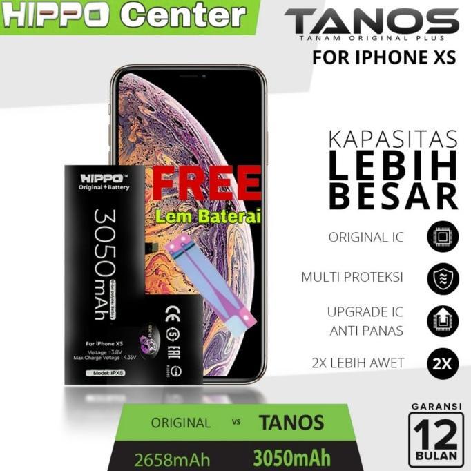 Gambar Hippo Baterai iPhone XS Battery Hippo Tanos iPhone XS Double Power Terlaris - BATERAI dari darincell86 undefined Tokopedia