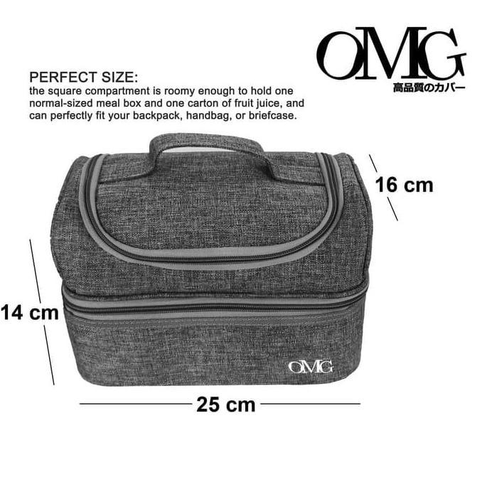 Gambar TAS BEKAL MAKAN OMG URBAN JAPAN PENAHAN PANAS DINGIN COOLER LUNCH BAG BERKUALITAS - DUA-SUSUN dari Mandala Mart's undefined Tokopedia