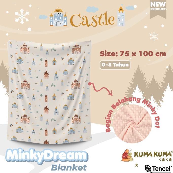 Gambar sedia -/- MINKY DREAM BLANKET TENCEL SIZE 75X100 KUMAKUMA - CASTLE dari kopi571 undefined Tokopedia