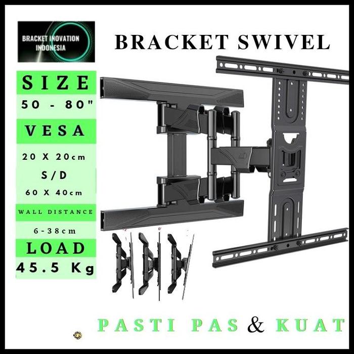 Gambar Braket Bracket Breket Tv Led Uhd 32 40 43 49 50 55 58 60 Inci Nb P5 Promo - NB P6 upto 80" dari DTV Goods undefined Tokopedia