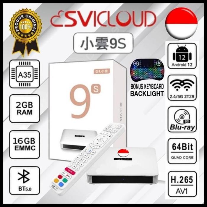 Gambar Svi Cloud 9P | Tv Box Android 12 Ram 4Gb Rom 64Gb Dual Wifi 2.4/5.8Ghz Promo - 9S, Keyboard I8 dari DTV Goods undefined Tokopedia